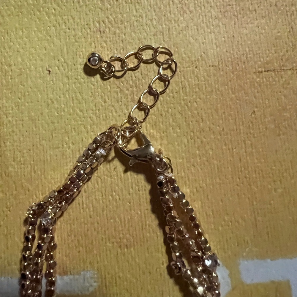 Anthropologie Beaded Stone Layered Bracelet - NWT - Gold - Picture 6 of 15